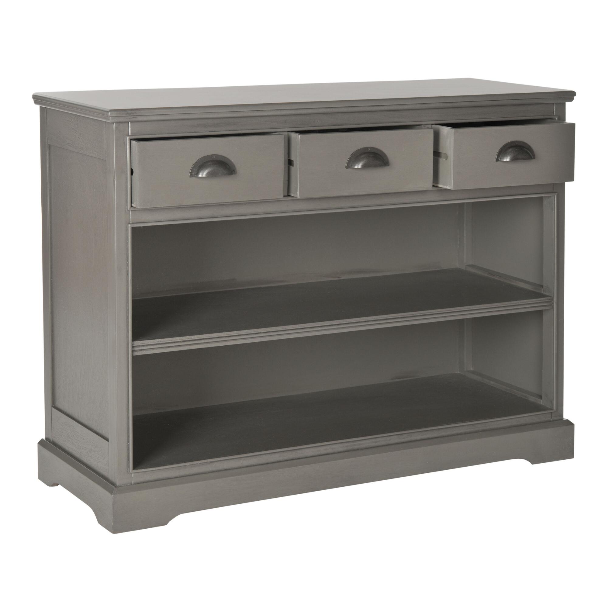 Pine Wood Cooper Bookshelf with Drawers: White by World Market