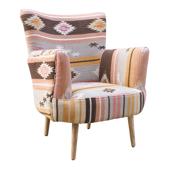 Multicolor Helge Upholstered Armchair - Fabric by World Market