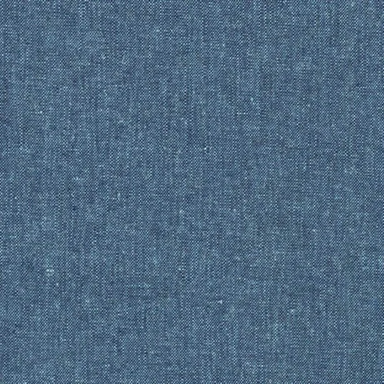 Essex Yarn Dyed Woven Fabric in Peacock From Robert Kaufman Fabrics - Linen Cotton Blend