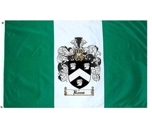 Rams Coat of Arms Flag / Family Crest Flag