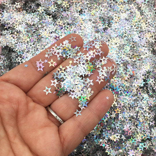 Silver Hologram, Hollow Shift Star Glitter, Holo Pick Your Amount, U101