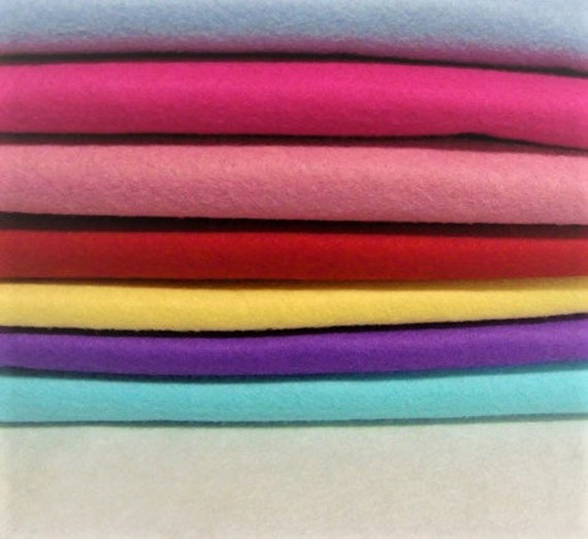 Wool Blend Felt | 1-Half Yard Piece -18" Wide X 36" Long -U Choose Color - National Non Wovens Felts