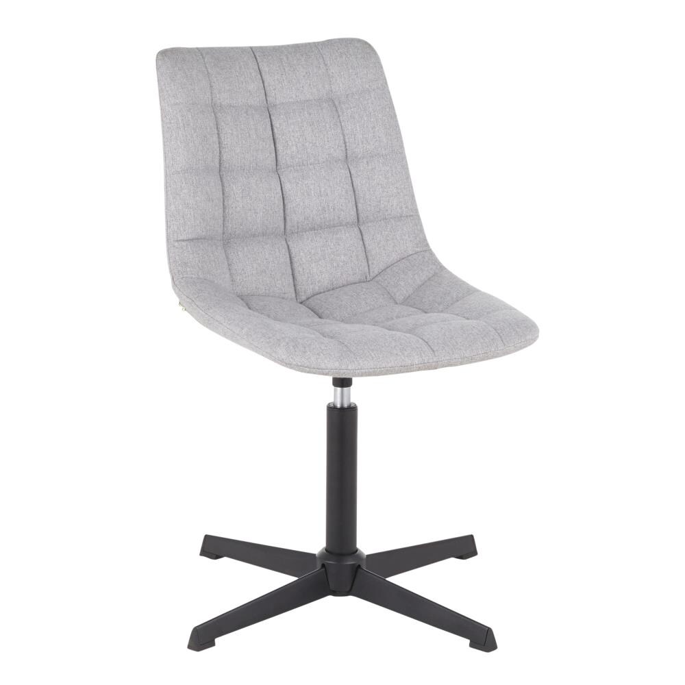 LumiSource Quad Contemporary/Modern Polyester/Polyester Blend Upholstered Swivel Dining Side Chair (Metal Frame) in Gray | DC-QUAD BKGY