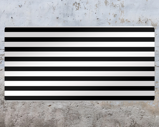 Blastripe Desk Pad, Black Blotter, White Keyboard Mat, Basic Protector, Gaming Room Decor, Mouse Accessories