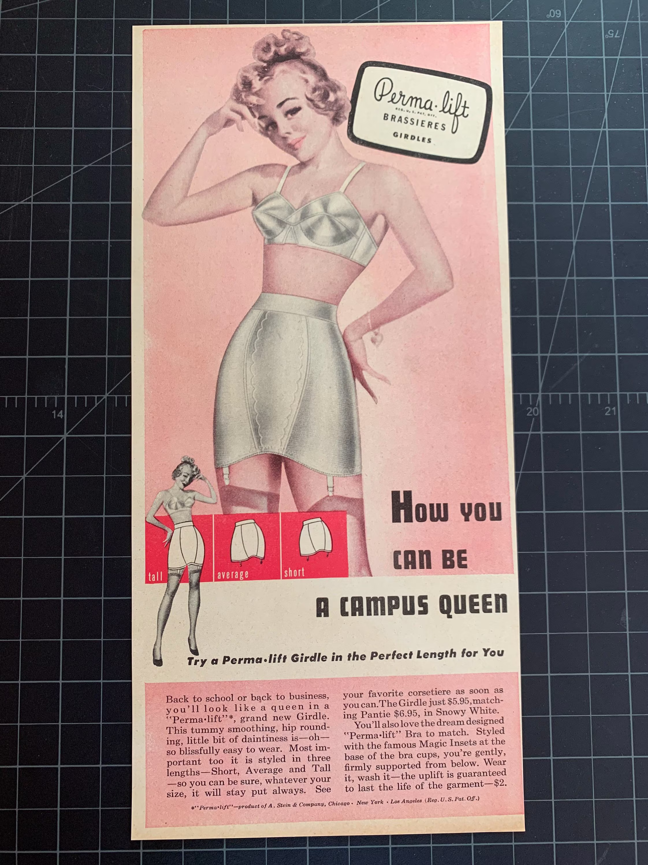 Vintage 1950S Perma-Lift Bras Print Ad