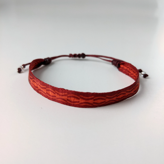 Tablet Weaving | Telar Egipcio Bracelet 80 Threads Adjustable Love #1