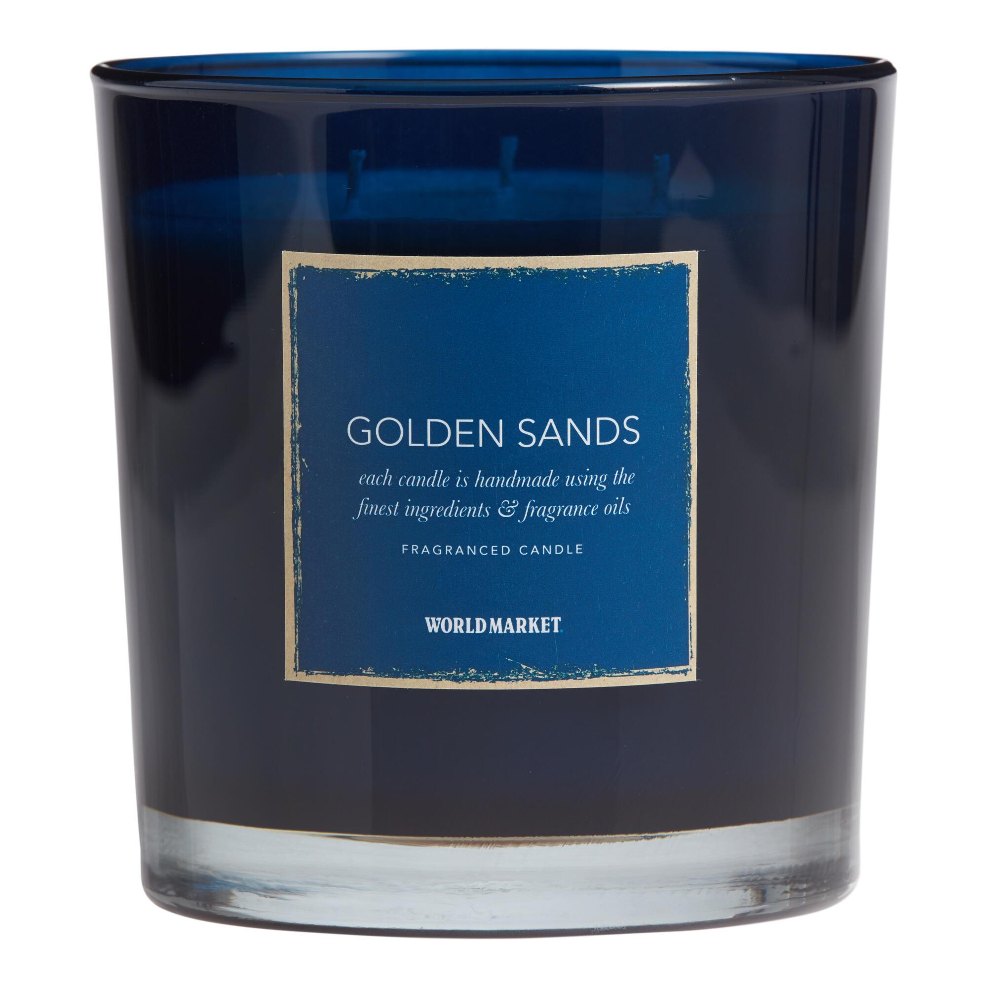 Golden Sands Scented Candle: Blue - Scented Wax by World Market