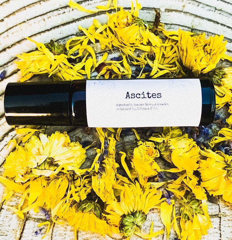 Ascites Essential Oil Rollerball Blend 10Ml, Organic, Therapeutic, Oils, Self Care, Personal Gift, Spa
