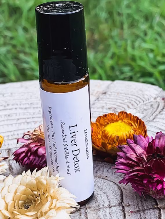 Liver Detox Essential Oil Roll On Rollerbottle Blend 10Ml, Cleanse, Organic, Oils, Therapeutic, Gifts