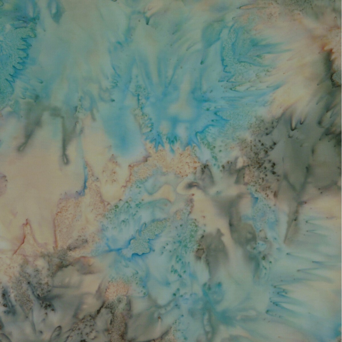 Batik Fabric - Gurgaon Blue Blender Hand-Dyed Bali Batik From By Mirah Fabrics - Rum Raisin Collection