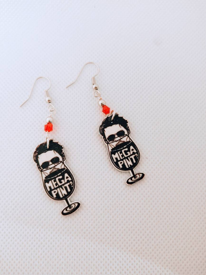 Johnny Depp Funny Mega Pint Trendy Earrings