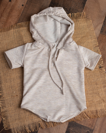 Beige Hooded Sitter Romper Prop