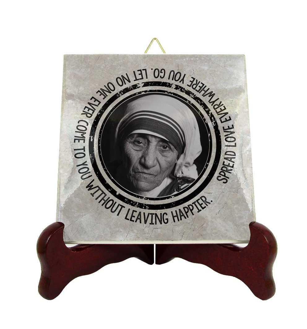 Catholic Saints Quotes - St Teresa Of Calcutta Ceramic Tile Religious Gift Mother Catholic Quote Print