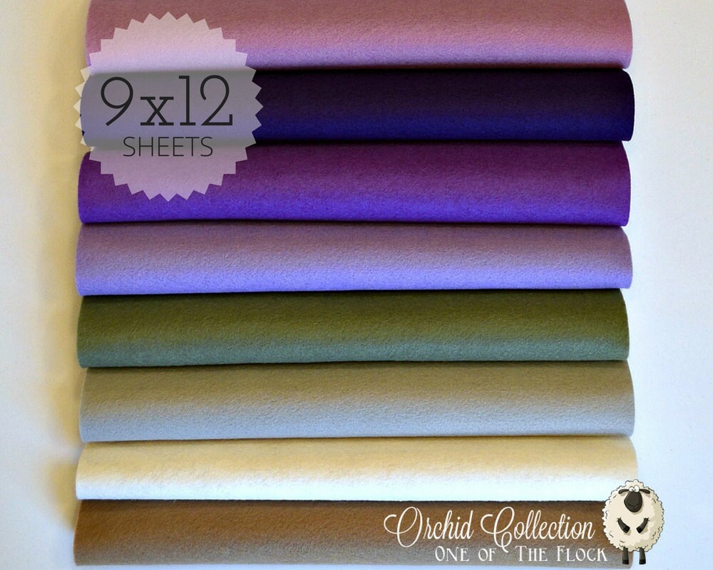 Orchid Felt Collection, Wool Blend Felt, Sheets, Fabric, Fabric Bundle, Bundles, Collections