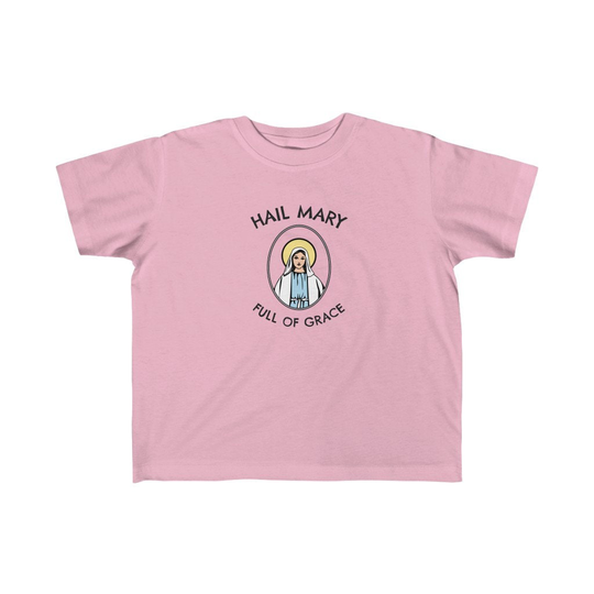 Hail Mary Toddler Soft Jersey Tee, Catholic Shirt, Children's Gift, Kid's Shirt