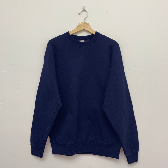 Vintage 90S Fruit Of The Loom Blank Plain Crewneck Sweatshirt Size Medium