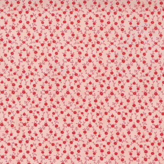 Belle Isle - Calico Blender Pink By Minick & Simpson For Moda Fabrics, Floral, 1/2 Yd, 14926 17