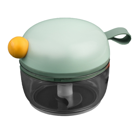 Garlic Blender Effective Practical Stainless Steel Hand-pulled Sharp Garlic Chopper for Home - green