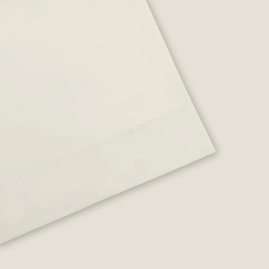 COLOR SENSE 800TC Easy Care Sateen King 800-Thread Count Cotton Polyester Blend Ivory Bed Sheet in Off-White | 8903062033851