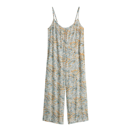 Gray And Orange Abstract Pollack Jumpsuit With Pockets: Multi - Large by World Market