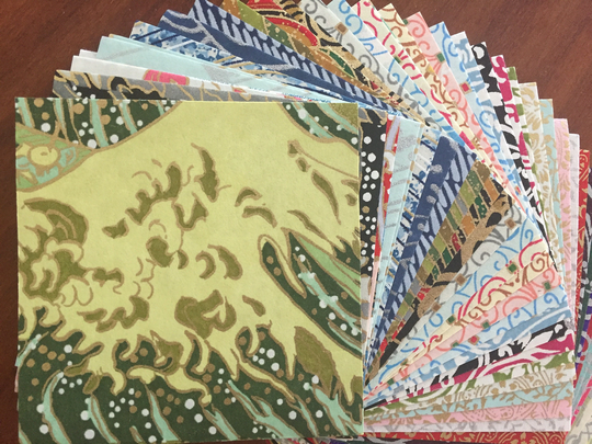 Chiyogami/Yuzen Paper Sample Collection Waves & Filligree