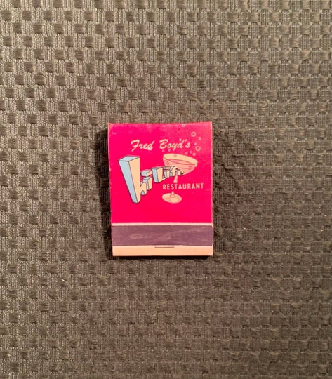 Vintage Matchbook, Hi Life, Restaurant, Fresno, California, Fred Boyd, Front Strike, Missing 5 Match Sticks, Free Ship Usa