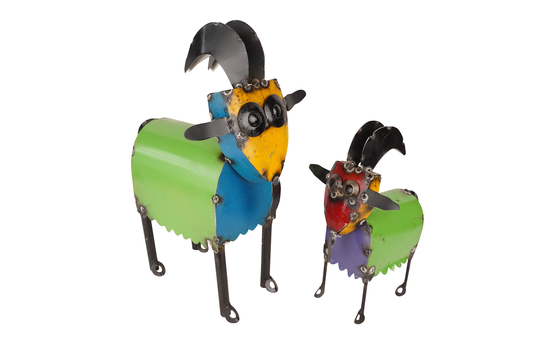 Colorful Metal Goat-Ram-Billy Goat-Mexican Folk Art-Decor-Farm-Farmhouse-Garden-Patio-Animal-Metal-Colors