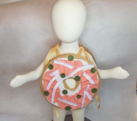 Bagel With Lox Costume Purim Schmear Salmon Capers Cream Cheese Felt Food Accessory Jewish Foods Fits Kids & Adults Dress Up