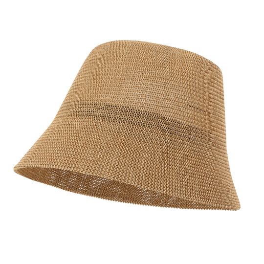 Ililily Paper Blended Feminine Fedora Hat Flat Top Classic Bucket