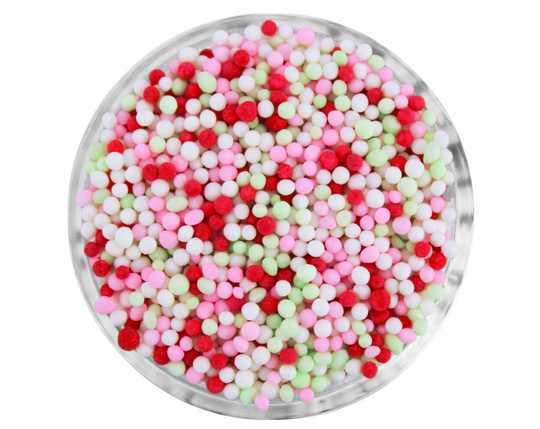 Peppermint Non-Pareils Blend - Our Peppermint Non-Pareils Blend Is A Mix Of Tiny in White, Light Pink, Green & Cherry Red
