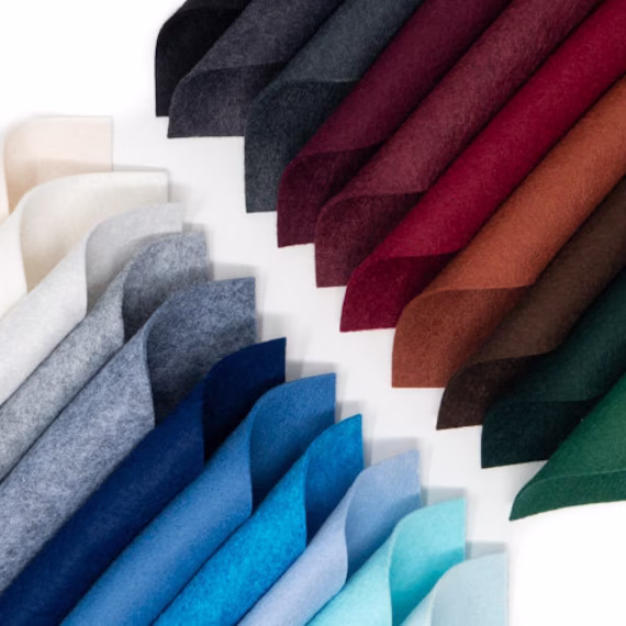21 - Winter Colors Collection Merino Wool Blend Felt Sheets