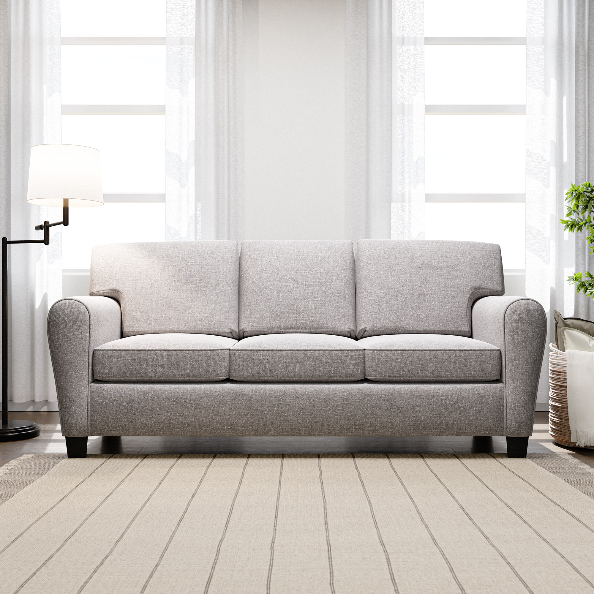 Brookside Abby Casual Light Gray Polyester/Blend Sofa | BS0004SOF00LG