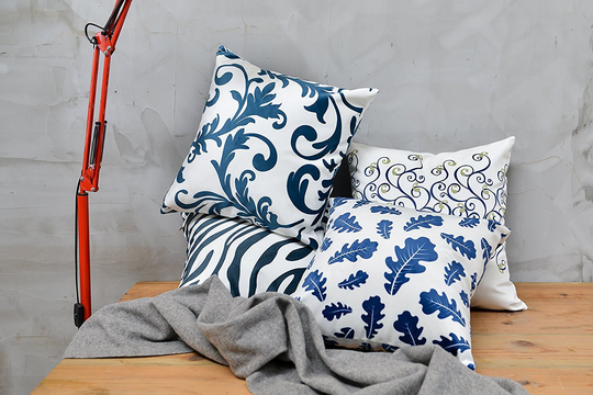 Aayu Square Pillow Covers | 18x18 Inch Velvet Base Soft Fabric Trendy Pattern Printing On Both Sides 4 Pcs Set