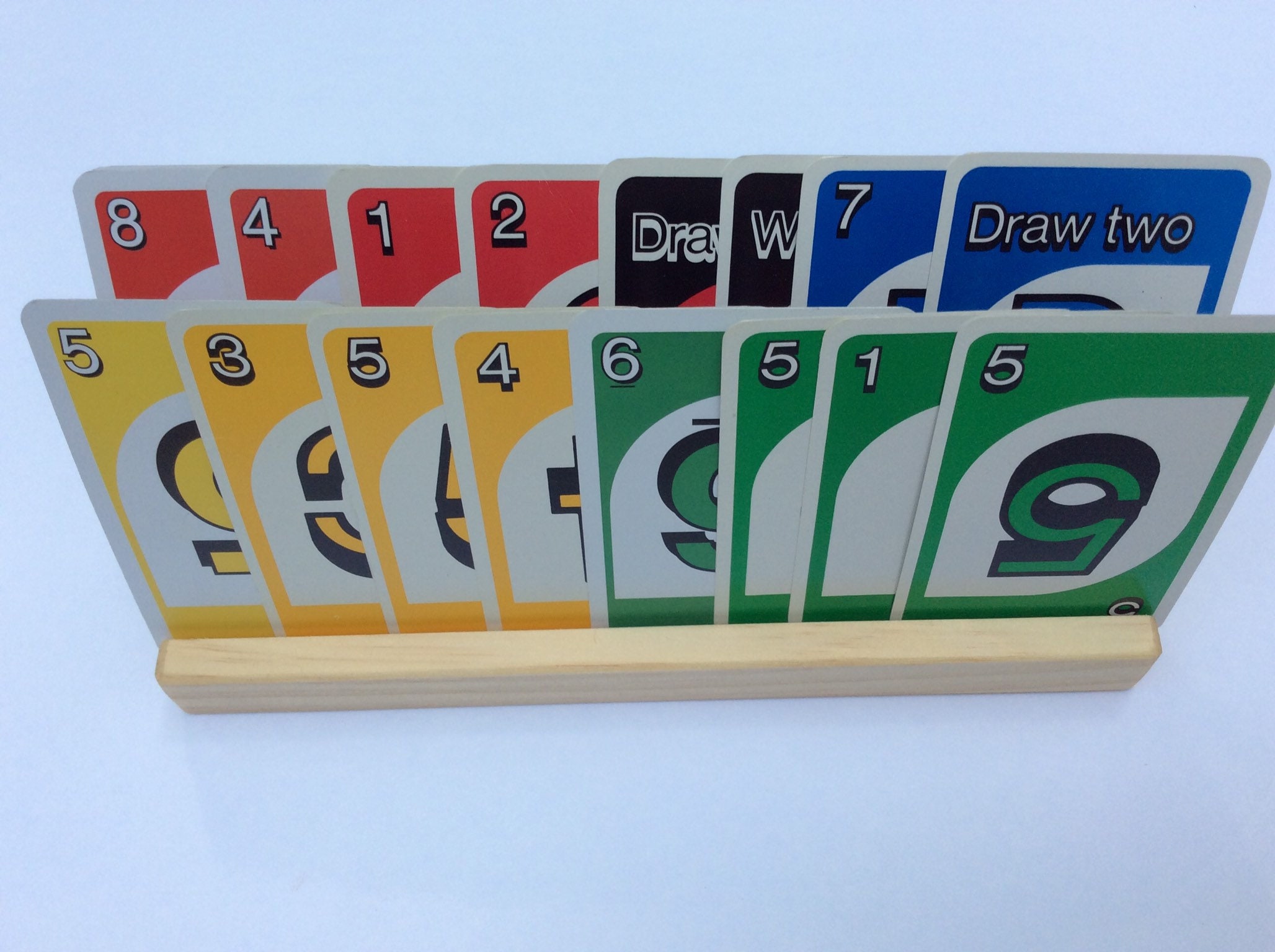 Eight Beautiful Wood Wooden Playing Card Holders With Child Friendly Finish For 21.95 With Free Us Shipping