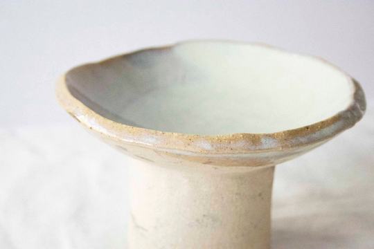 Ceramic Bowl, Pasta Serving Handmade Pottery, Ceramics, Housewarming Gift - Peppermint Bowl With Foot