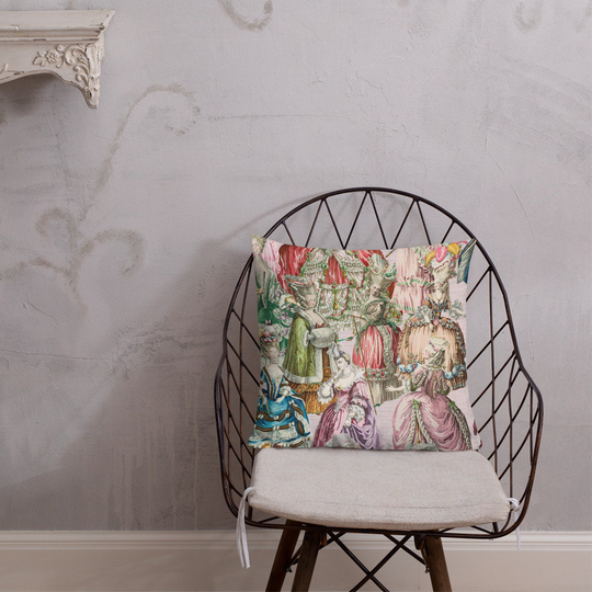 Marie Antoinette Premium Pillow Perfect To Match With Our Wallpaper, Furniture Cushions For Modern Home Decor
