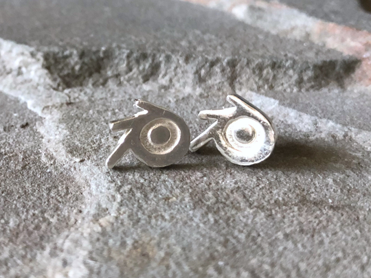 Blender 3D Sterling Silver Stud Earrings, Nerd Jewelry, Design, Architecture, Modelling, Cad Nerd, Rendering, Render