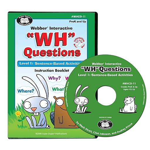 Super Duper Webber Interactive "WH" Questions CD-ROM, Level 1