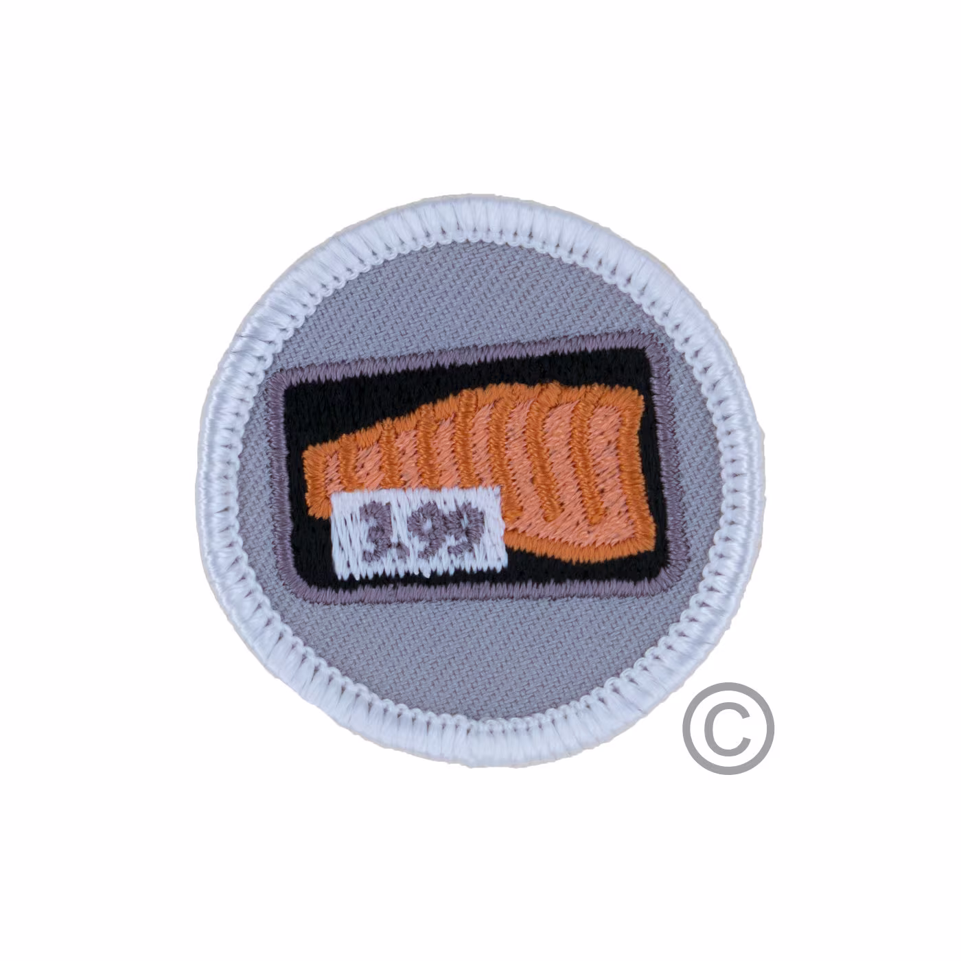 Supermarket Salmon Demerit Badge - 1.5" Diameter Embroidered Patch