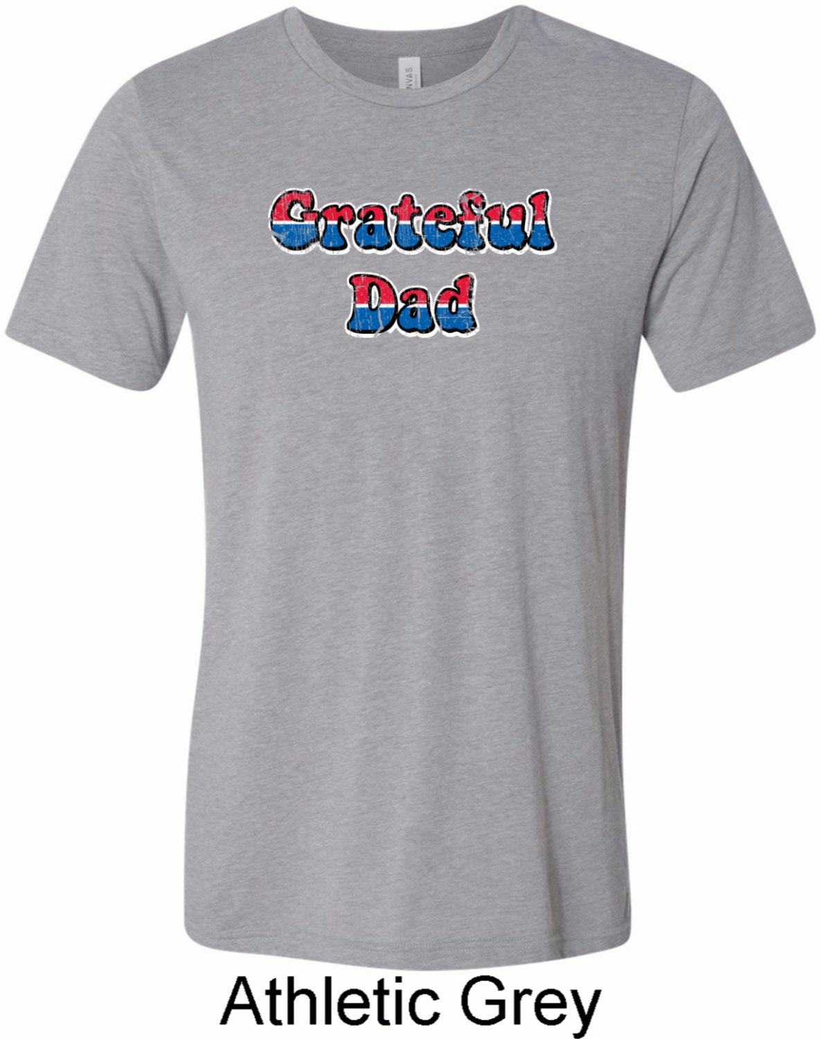 American Grateful Dad Men's Tri Blend Crewneck Tee T-Shirt Americandad-C3413