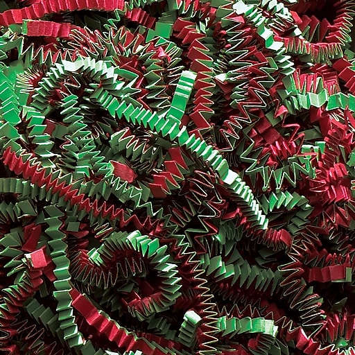 BOX 10 lbs. Crinkle Paper, Christmas Blend