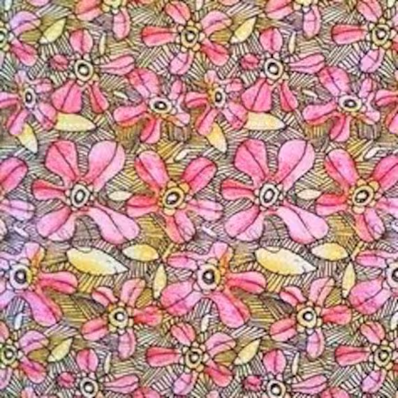 Retired 2012 Beauty Is You Cori Dantini Flower Dance Pink Blender Cotton Quilt Fabric Out Of Print Oop Blend Fabrics
