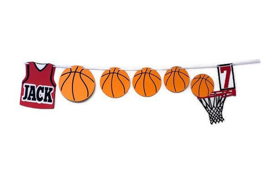 Basketball Banner, Basketball Birthday, Sports Birthday Decorations, Banner, Basketball Banner
