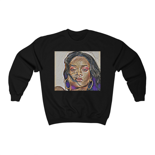 Rihanna Unisex Heavy Blend Crewneck Sweatshirt