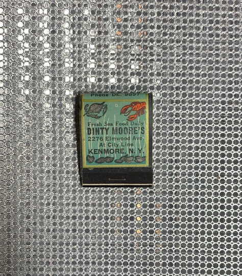 Vintage Matchbook, Dinty Moores, Restaurant, Seafood, Oysters, Kenmore, Ny, Front Strike, Missing 1 Match Stick, Free Ship in Usa