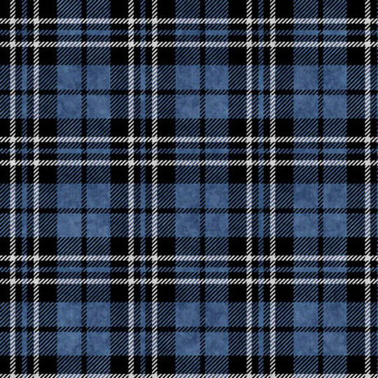 Blue Plaid Golf Chip Shot Blender Cotton Fabric, Qt Fabrics, Quilting Treasures, 100% Quilting Golf Fabric