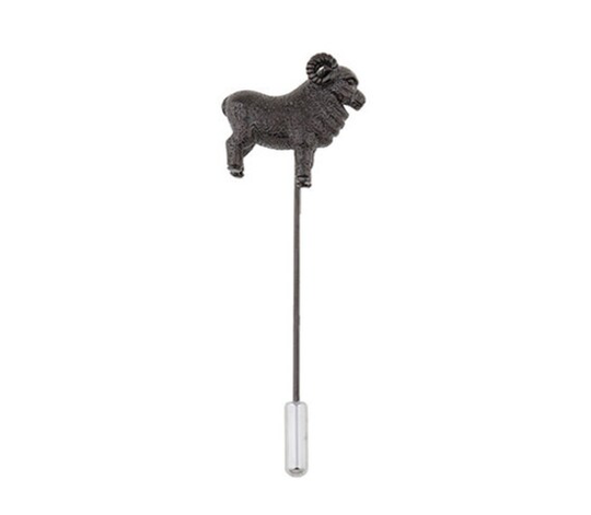 Ram Stick Pin 3D Design Gunmetal Sheep Great Detailed