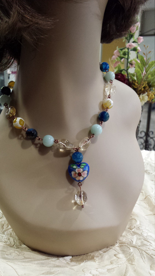 Semi Precious Stone One Strand Necklace