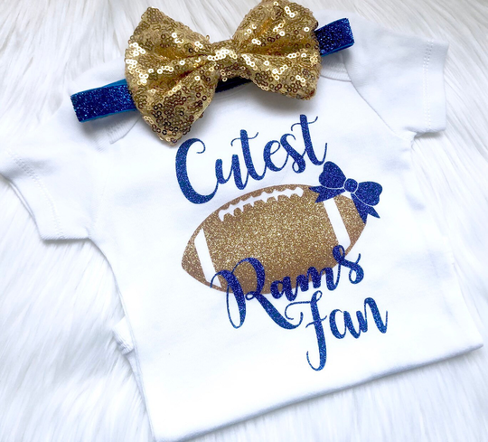 Cutest Rams Fan, Football, Football Shirt, Sundays For The Rams, Baby Outfit, Newest Rams Fan, Tutus & Touchdowns