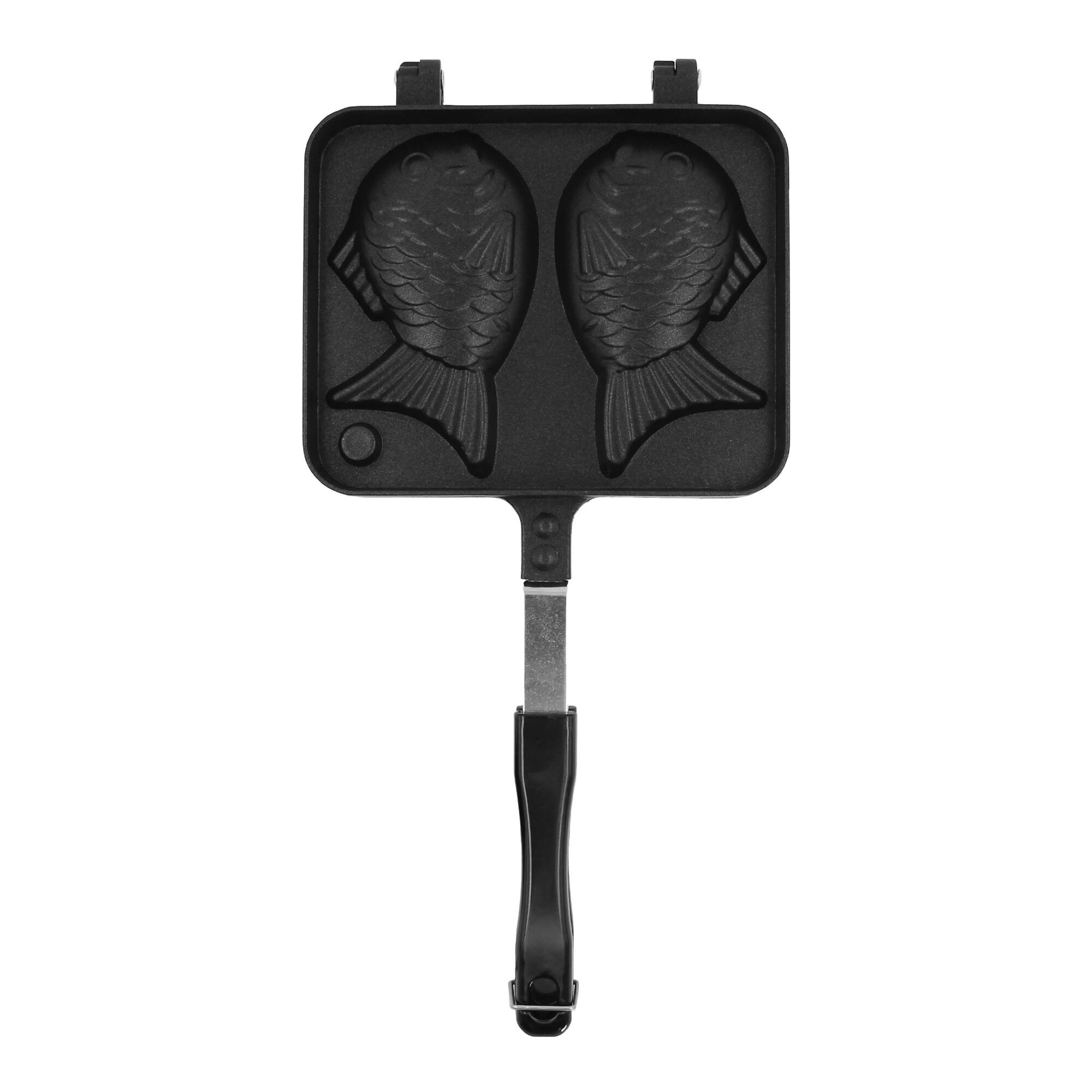 Nonstick Aluminum Taiyaki Fish Shaped Stovetop Pan: Black by World Market